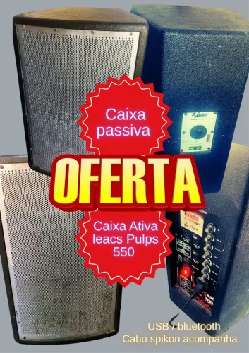 Caixa de som Ativa + passiva