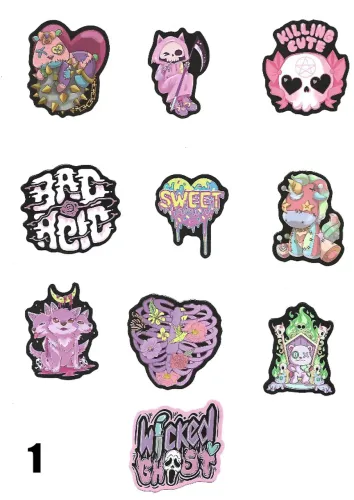 Adesivos (sticker) Purple Punk 01 (10 Unidades)