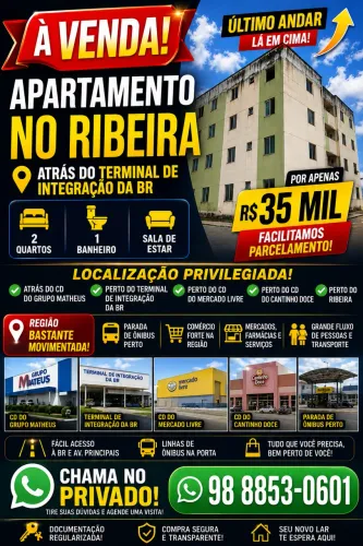 Apartamento no Residencial Ribeira 