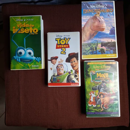 Fitas Vhs - DISNEY PIXAR TOY STORY 2 / Dinossauro / Vida de inseto / Mogli O MENINO LOBO