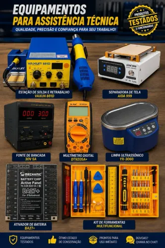 Equipamentos para assistência técnica de celular