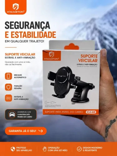 SUPORTE DE CELULAR VEICULAR C/ TRAVA AUTOMÁTICO
