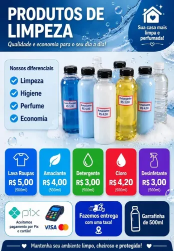 Produtos de limpeza