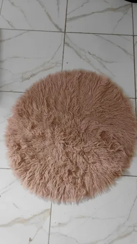 Tapete redondo rose Gold peludo
