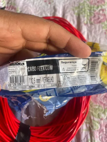 Fio de energia 2,5mm cobrecom mais de 45m