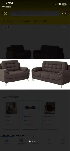 Jogo de sofá moderno 