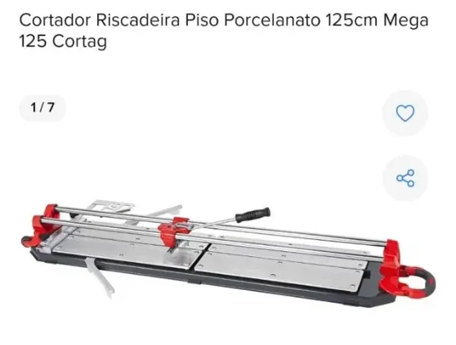 Cortador Riscadeira Piso Porcelanato 125cm Mega125 Cortag 