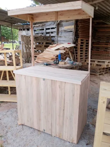 Barraca de pallet desmontável nunca usada