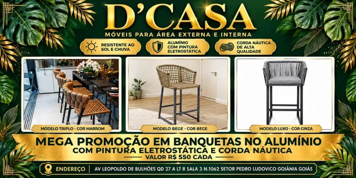 Banquetas em corda náutica