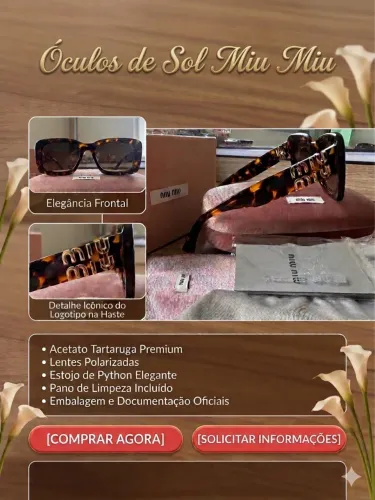 óculos de sol miu miu tartaruga