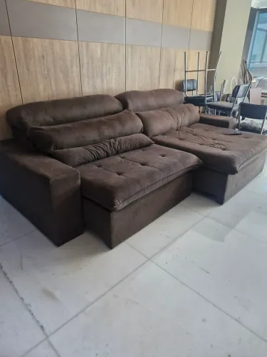 Vendo Sofá Marrom Suede