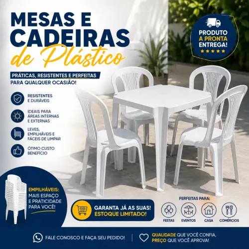 Mesas e cadeiras