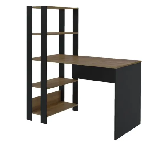 Mesa de escritório com estante