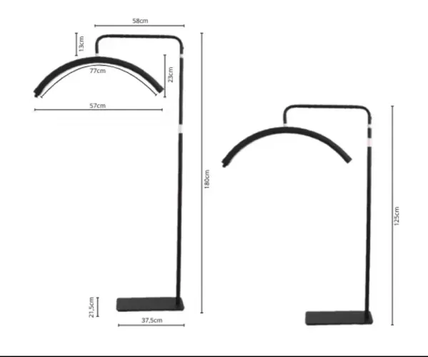 Luminária arco meia lua para profissionais 