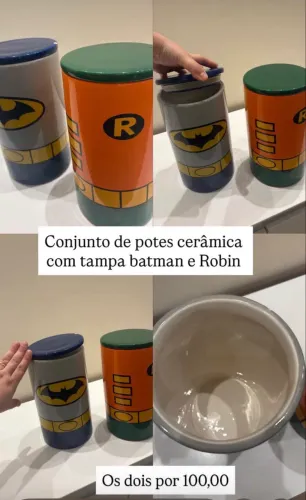 Jogo de potes Batman & Robinho