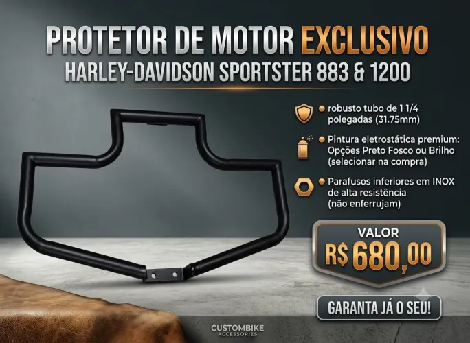 Protetor de motor Harley Davidson Sportster 883/1200