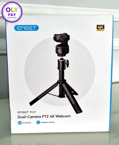 Webcam 4K EMEET Pixy Com Tripé - Envio OLX Pay