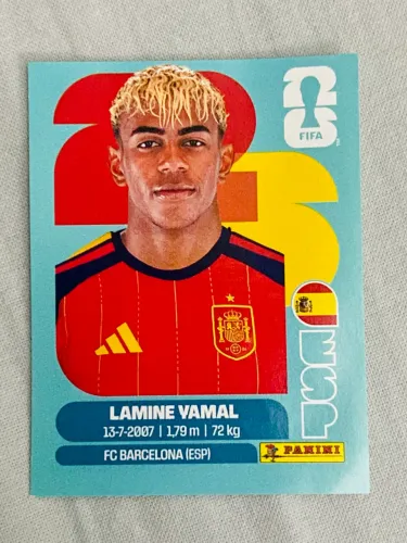 Lamine Yamal - figurinha álbum copa 2026