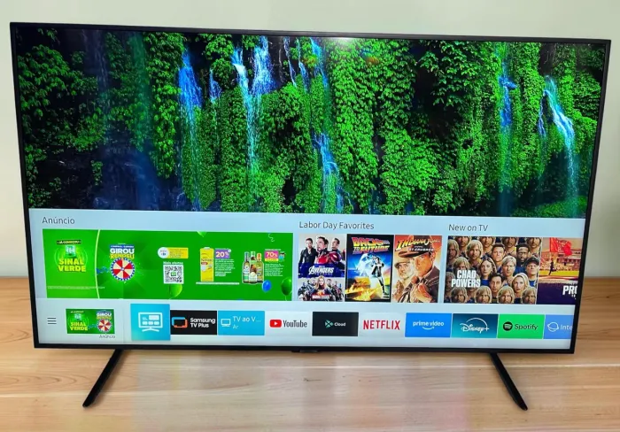 Smart TV 65? Samsung 4K HDR | RU7100 | Entrego | Passo cartão