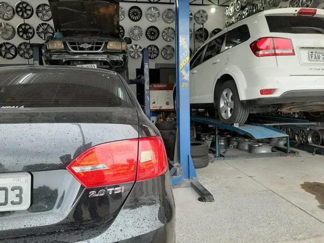Alinhamento a laser e balanceamento computadorizado todos os veículos
