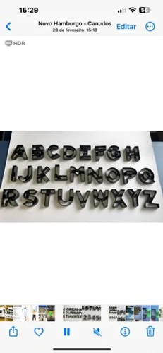 Kit de letras do alfabeto  e números 