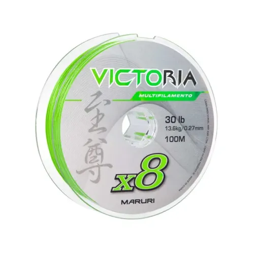 Linha multifilamento Maruri X8 Victoria. Verde Limão. 100 metros. Nova 