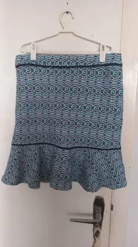 Saia estampada .Tom de azul