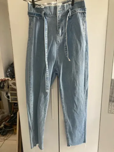 Calça mon jeans cós alto