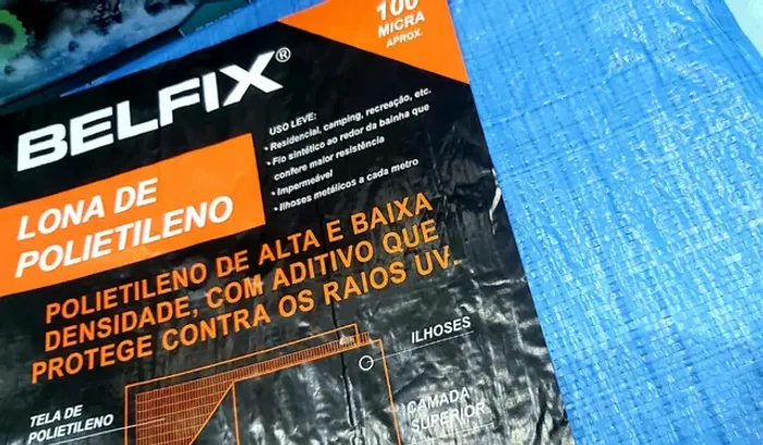 Lona De Polietileno Belfix 100 Micra C/ilhos 4x3m 67900