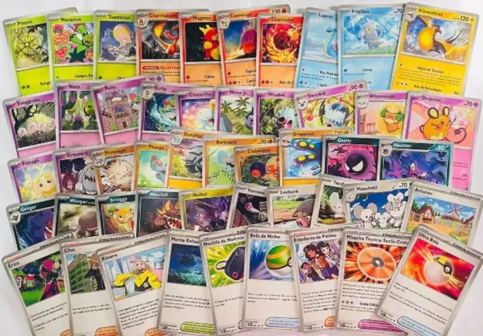 Pokemon TCG - Destinos de Paldea - Lote 49 cards normais sem efeitos