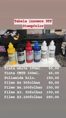 Insumos DTF e impressora DTF