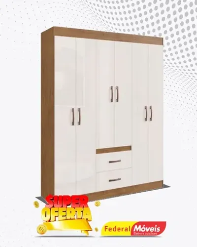 Guarda Roupa 6 Portas 2 Gavetas Super Lindo Fazemos Entrega 
