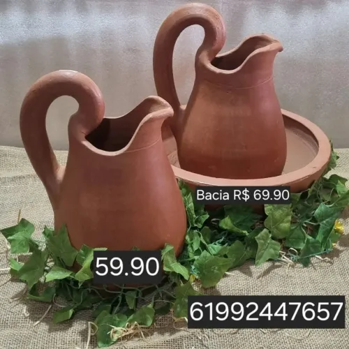 Vaso com alça 36cm alt