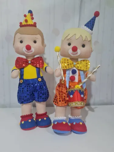 Circo tradicional palhacinhos em feltros