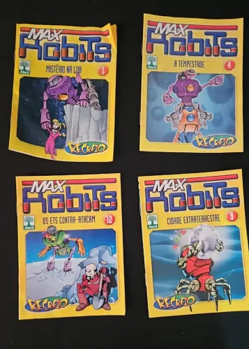 Lote com 04 Gibis Max Robits - Revista Recreio