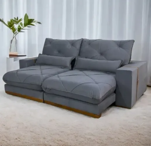 Sofá Retrátil e Reclinável Luanda/Isabella 2,50 cm  Pronta Entrega 
