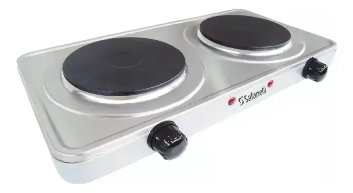Fogão Elétrico 2 Placas Portátil Inox Safanelli 127v