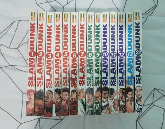 coleção de mangás slum dunk do 1 ao 13 + 22 panini