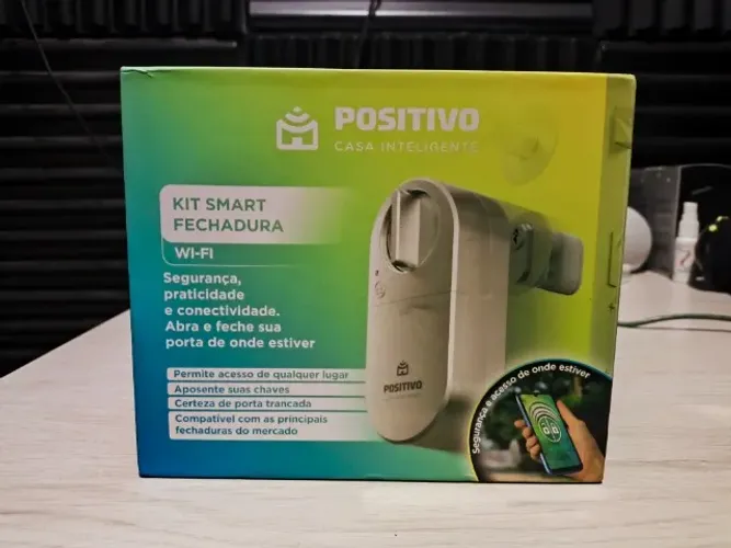 LACRADO Kit Fechadura Digital Smart Inteligente Positivo Wi-Fi Hub