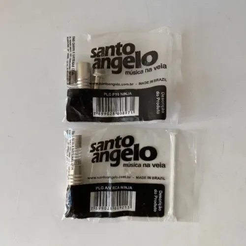 Ref.182 Dois Plugs Santo Angelo Ninja P10 e RCA novos - 1 unidade de cada