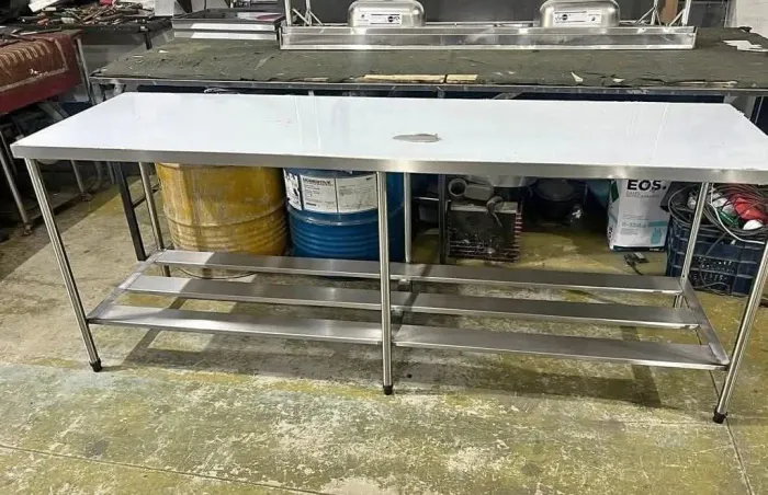 Bancada 100% em aço inox 