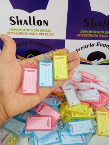 Chaveiros identificação coloridos - Promoção