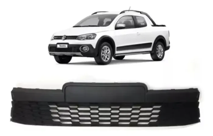 Grade Central Inferior Preta Gol , Rallye e Saveiro Cross G6 - 5U0853677G9B9.