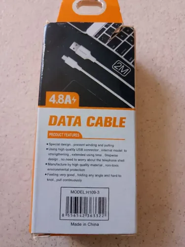 Cabo de dados para celular 4.8A - 2 Metros