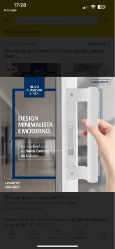 Puxadores de porta branco 