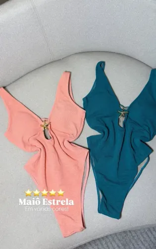 Maiô Estrela - Rosa e Azul - Novo