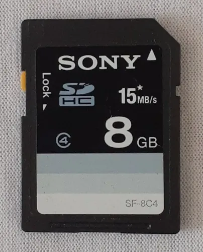 Cartão de Memória SDHC Sony 8GB 15MB/s