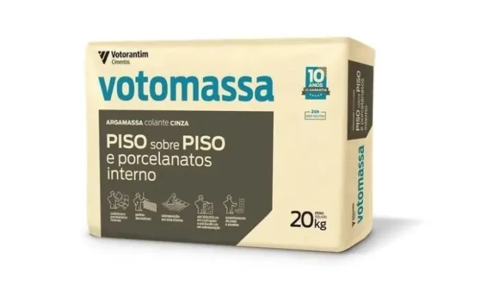 Argamassa Piso Sobre Piso CINZA VOTORANTIM - Economia e Praticidade! 