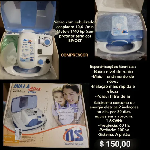 Inalador Compressor Inala Max Plus