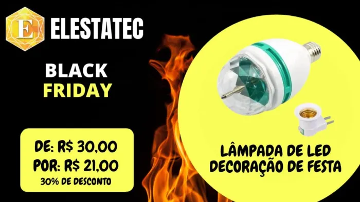 Lâmpada Led com jogo de luz 